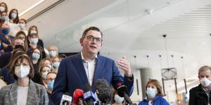 Premier Daniel Andrews was asked at an event on Sunday about the Suburban Rail Loop.