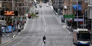 The CBD was deserted on Saturday on the first day of a lockdown that has now been extended to all of Greater Sydney.