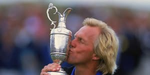 Greg Norman after winning the 1993 British Open.
