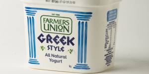 Farmers'Union Greek style yoghurt.