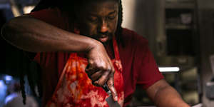 Chef Paul Carmichael at Kabawa in New York City,on Manhattan’s Lower East Side.