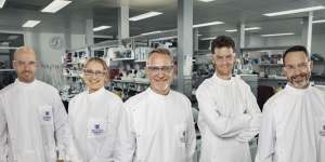 The University of Queensland’s Daniel Watterson,Christina Henderson,Paul Young,Keith Chappell and Trent Munro.