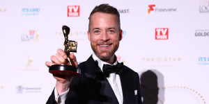 The man of the moment:Hamish Blake at the 2022 Logies.