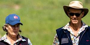 Donna and Jim Winter-Irving on their land where they recently planted hundreds of native trees. 
