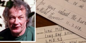 Serial killer Ivan Milat and a letter claiming he was"framed". 