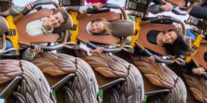 British theme park Chessington World of Adventures’ new rollercoaster Mandrill Mayhem.