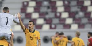 Arnold heaps pressure on Japan after Socceroos blast past Oman