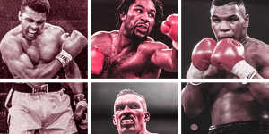 (Clockwise from left) Muhammad Ali,Lennox Lewis,Mike Tyson and Oleksandr Usyk.