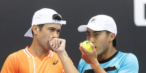 Jason Kubler and Rinky Hijikata are defending their men’s doubles title at the Australian Open.
