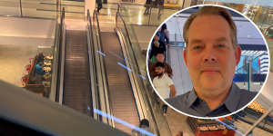 Escalator runaround in shopping malls