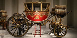 Red gilded carriage.