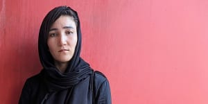 Bibi Rahimi Farhangdost in the Indonesian town of Ciawi in February 2024.