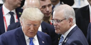 US President Donald Trump and Prime Minister Scott Morrison at the G20.