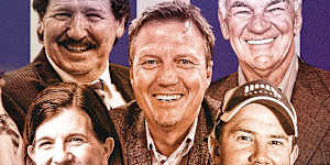 North Melbourne powerbrokers:President Sonja Hood,Peter de Rauch,commentator and former president James Brayshaw,Peter Scanlon,former Australian cricket captain Ricky Ponting.