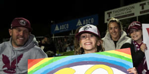 These Manly Sea Eagles fans made their voices clear.