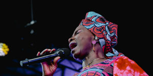 Angelique Kidjo performs at WOMADelaide 2024.
