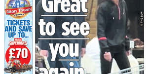 The Sun UK page 1 showing Prince William and Princess Catherine spotted at a farm shop.