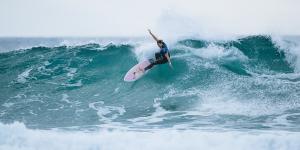Brisa Hennessy in fine form at the Bells Beach Pro on Sunday.