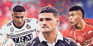 Nathan Cleary,Isaiya Katoa and Haumole Olakau’atu for Andrew Johns column.
