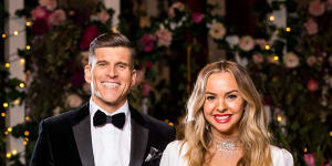 Osher Gunsberg and Angie Kent in the new season of The Bachelorette Australia.