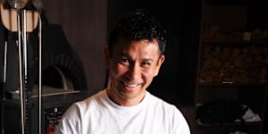 Pizza chef Tsubaki Tamaki at his new Sydney restaurant. 