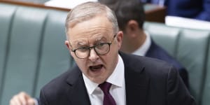 Prime Minister Anthony Albanese during Question Time at Parliament House in Canberra on Wednesday 28 September 2022. fedpol Photo:Alex Ellinghausen