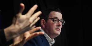 Grim tidings:Premier Daniel Andrews announces yet another record increase in the number of coronavirus cases in Victoria.