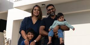 Rishi Bhalodia with his wife,Jay Chaggar-Bhalodia,and their two sons,five-year-old Eli Chaggar-Bhalodia and seven-month-old Noa Chaggar-Bhalodia.