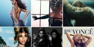 Beyonce album covers. 