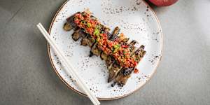 Smoked lamb rib with cumin dry rub 