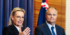 Liberal leader Sussan Ley and deputy leader Ted O’Brien.
