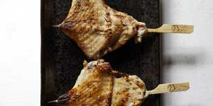 Go-to dish:Tebasaki chicken wing skewers.