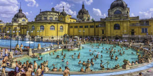 The famous Secheni Thermal Pools in Budapest,Hungary.