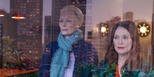 Tilda Swinton and Julianne Moore play old friends who reconnect in The Room Next Door. 