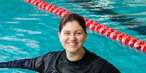 Swimming instructor Milica Mitreska takes a ‘firm kindness’ approach with her students.