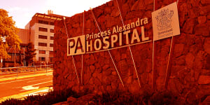 The Princess Alexandra Hospital also known as the PA Hospital on August 19,2016 in Brisbane,Australia. (Photo by Bradley Kanaris/Fairfax Media) 
