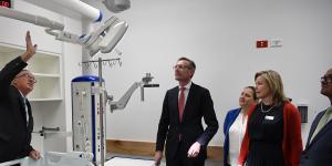 NSW Health Minister Brad Hazzard and Premier Dominic Perrottet tour Campbelltown Hospital last week.