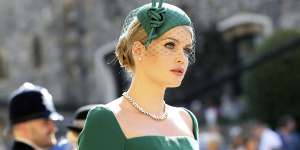 Lady Kitty Spencer at the 2018 wedding ceremony of Prince Harry and Meghan Markle.