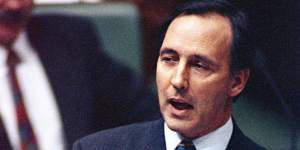 Then prime minister Paul Keating during question time in March 1992. 