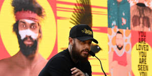 Rapper Nooky at the launch of the Sydney New Year’s Eve celebrations.