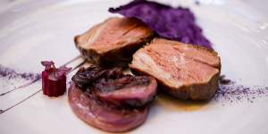 Lamb with red cabbage,four ways.