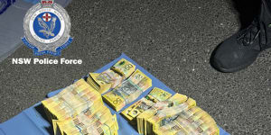 Close to $1 million in cash was found in a truck in Wagga Wagga,police said.