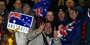 There was a healthy contingent of Aussies at Upton Park that night.