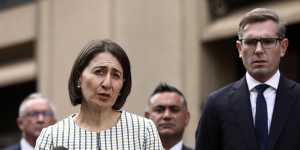 NSW Premier Gladys Berejiklian and Treasurer Dominic Perrottet,who says the latest spending measures were designed for maximum impact. 