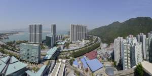 Thousands of homes,a shopping centre and hotel were built around or near Tung Chung Station in Hong Kong as part of MTR's rail plus property model. 