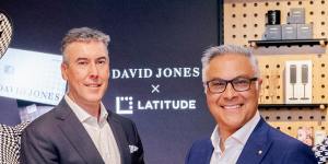 Chief executive of David Jones,Scott Fyfe (L) and managing director of Latitude,Ahmed Fahour,at David Jones flagship in Bourke Street. 