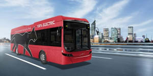 An initial design for the electric Volvo buses.
