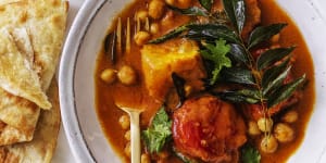 Andrew McConnell's tomato and chickpea curry. 