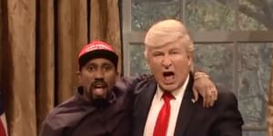 Alec Baldwin's Trump returns to SNL to spoof Kanye West meeting