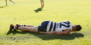 Mitch Duncan suffered a concussion after a heavy tackle in round 10. 